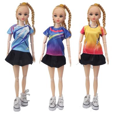 China Cartoon Toy 30cm Doll Dress Casual Dress Pants Fashion Sportswear Girls Children Play House Toys for sale