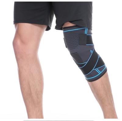 China Adult Knee Brace with Silicone Pad and Elastic Metal Side Bars Compression Sleeve for Weightlifting Powerlifting Running SPANDEX NYLON for sale