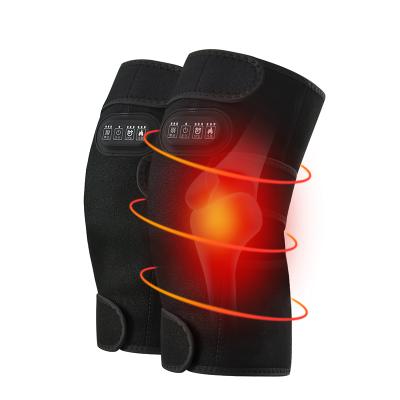 China Arthritis Knee Sleeve Temperature Compression Elasticity Warm Electric Heating Knee Brace Breathable Protective Adjustable Knee Brace for sale