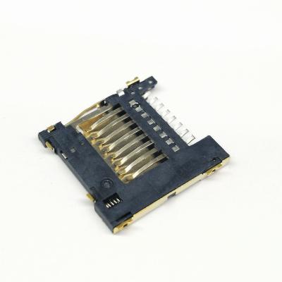 China SMT H 8 Pin SMT Push-Push Type 1.45 8 SD Micro Card Connector for sale