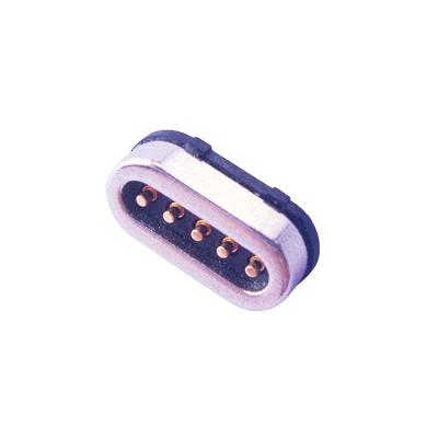 China PCB or Cable 5 Waterproof Magnetic Male / Female / 6 Pin Pogo Connector Pairs for sale