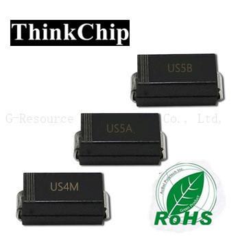 China DO-214AB SMC 50V 100A fasten Wiederaufnahme-Diode US5A US5B US5D US5G US5J US5K US5M zu verkaufen