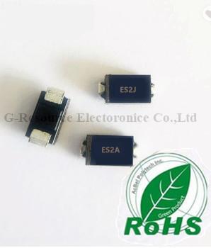 Chine Diode rapide SMB DO-214AA ES2A ES2B ES2C ES2D ES2E ES2G ES2J de récupération de semi-conducteur à vendre