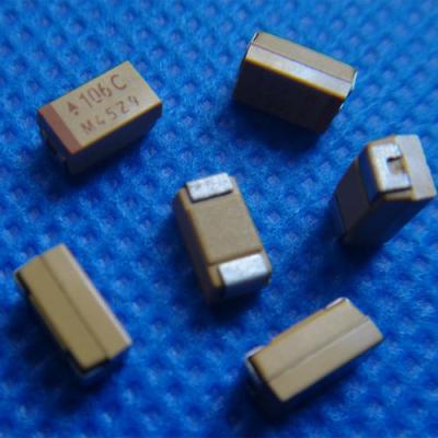 China MLCC Tantalum SMD Chip Capacitor TAJA106K016RNJ 10uF(106) ±10% 16V CASE-A 3216 10/16A for sale