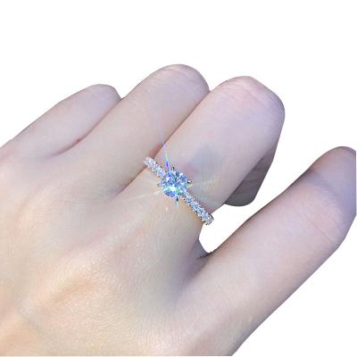 China CLASSIC European and American simple fashion simulation diamond ring diamond couples ring wedding ring for sale