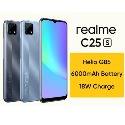 China Global Version 4GB 128GB 6000mAh Dual SIM Card Cheap Smartphone Wholesale realme C25s Helio G85 Octa core 6.5 inch big screen realme phone for sale