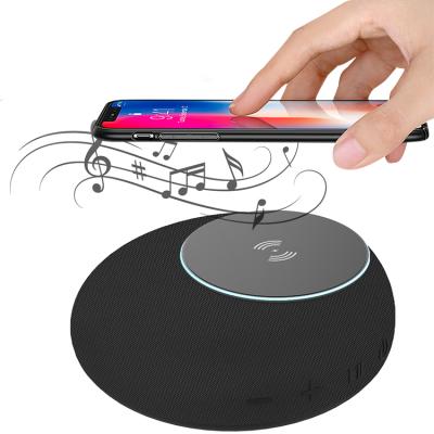 China Wireless Charger for 4000mAh Subwoofer Blue Wireless Charger Mobile Phone Home Theater System Blue Tooth Speaker for sale