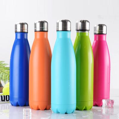 China Viable most popular double ware stainless steel wall cola shape water bottle food grade vacuum insulated bottle500ml top for sale