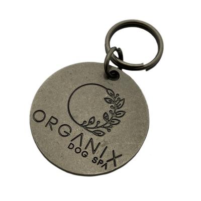 China Oil Covered To Prevent Fade Personalized Charm Brand Logo Round Shape Metal Jewelry Tags Custom For Bracelet for sale