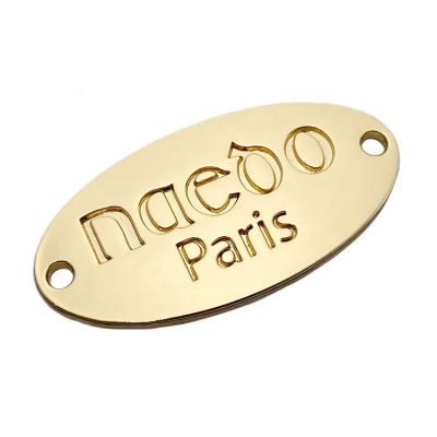 China High Quality Washable Customized 2 Hole Metal Sewing Washable Handmade Labels For Clothing for sale