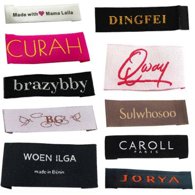 China Wholesale Washable Sew On Custom Apparel Logo Labels Wash Tags For Clothes for sale