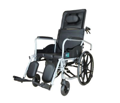 China Steel Tube Hot Sales Care Wheelchair Car Steel Pipe Full High Back Extended Models for sale