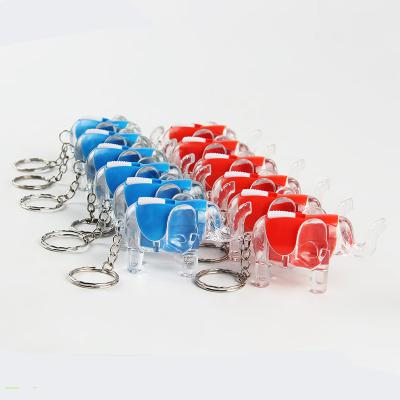 China Factory Direct Selling Plastic Elephant Mini Key Chain Pendant LED Key Chain Lamp for sale