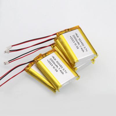 China 3.7V 2000mAh Lithium Ion Polymer Battery 0,5C Laadstroom Te koop