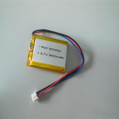 China Bateria recarregável de iões de lítio inteligente 3.7V 1800mAh 103450 Bateria à venda