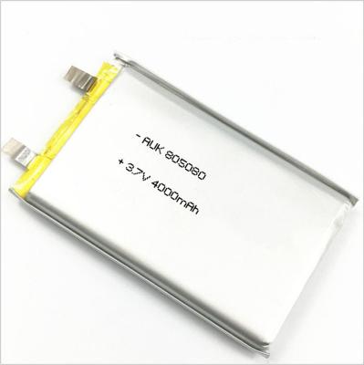 China 1C Li Polymer Battery Cell 805080 3.7V 4000mAh LiPo Battery MSDS for sale