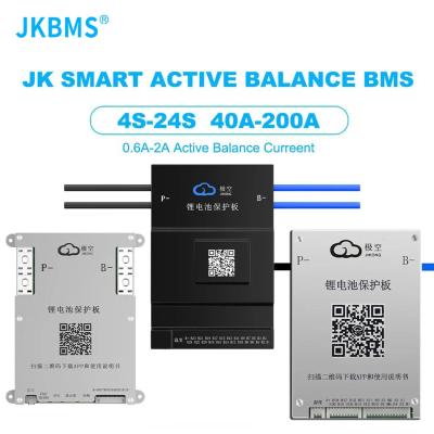 China JKBMS Balanço ativo Bms 4S 8S 12S 13S 14S 16S 17S 20S 24S Smart Bms 60A 80A 100A 150A 200A Lifepo4 Bateria Lto Li-Ion à venda