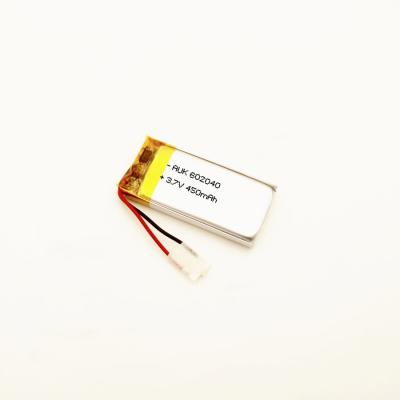 중국 602040 리포 배터리 3.7V 리?? 배터리 450mAh 리포 재충전 셀 스마트 웨어러블 워키 토키 GPS PSP 게임 판매용