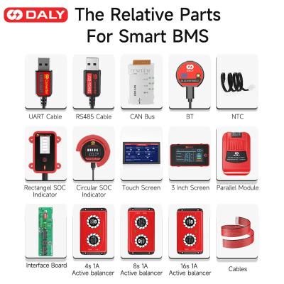 중국 Daly Smart BMS H Type Li-Ion LifePO4 4S 12V 16S 48V For Electric Bike Car 3S-16S 40A 60A Lithium Battery Management Syst 판매용