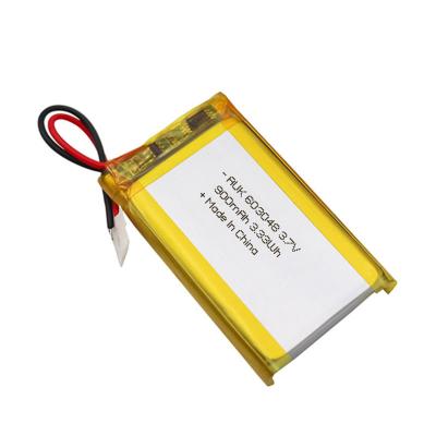 China 603048 3.7V 900mAh 3.33Wh AUK Lipo-batterij voor auto Luchtreiniger Make-up Spiegel Apparaat Schoonheidsapparatuur Te koop