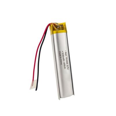 China UN38.3 Goedgekeurde Lipo-batterij met hoge energiedichtheid 751355 3.7V 500mah Lithium-polymerbatterij voor medische apparatuur met PCB Te koop