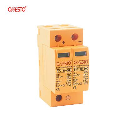 China DC SPD Surge Arrester DC Surge Protection Device 800V 2Poles DC SPD for Solar Energy System BY7-40/2-800 for sale