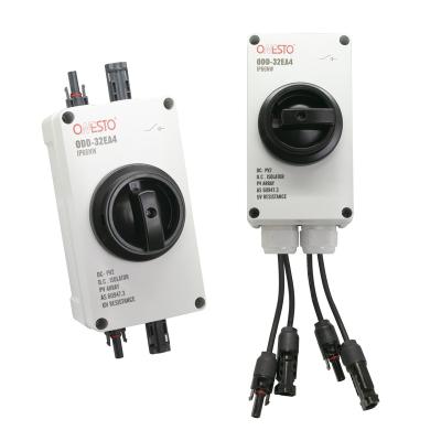 China Outdoor DC Isolator Disconnector Switch IP66 Prewired with Cable Glands and MC4 Connector 3000A for sale