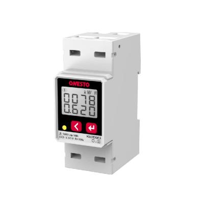 China ONESTO Din Rail Mounted Energy Electric Meter 63A 230V Energy Meter Bi-directional Energy Meter KM2DS63M/63 for sale