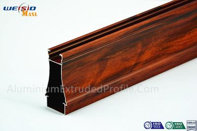 China Structural AA6063 T5 Window Aluminium Frame Wood Grain Surface for sale