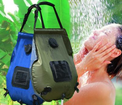 China Outdoor Solar Portable Water Storage Bag 20L Fitness Shower Bag Camping Hot Water Bag for sale