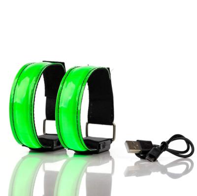 China Led Armband Recharge Led Armband Wristband Safety Sports Waterproof Reflective Outdoor Working Light for sale