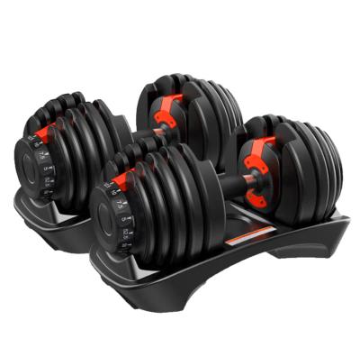 China 24kg Dumbbell 40kg Dumbbell Rubber Covered Adjustable Fitness Gym Dumbbell Smart Dumbbells for sale