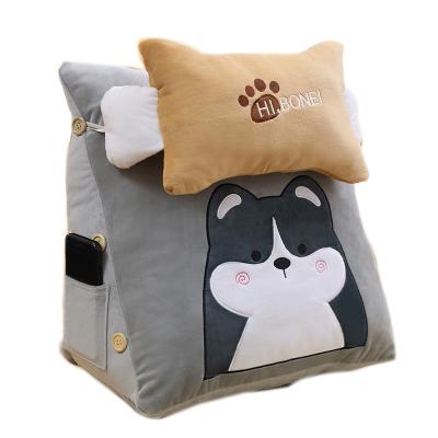 China Hot Selling Anti-bacteria Cute Cartoon Plush Bedroom Dog Pillow Stuffed Animals Soft Shaped Soft Toys for sale