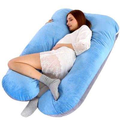 China Anti-bacteria Wholesale Soft Velvet Polyester Pregnancy Pillow Sleeping Maternity Pillow for sale