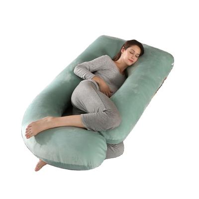 China Anti-bacteria Velvet Pregnancy Pillow Comfortable Soft J Shaped Maternity Pillow For Sleeping for sale