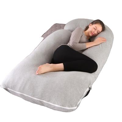 China Anti-Bacteria Wholesale Maternity Body Pregnancy Pillow Stress Relieve U Shape Double Wedge Maternity Pillow Customizing for sale