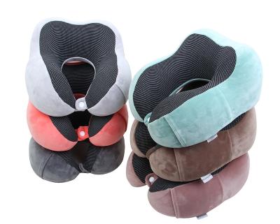 China Anti-bacteria Travel Rests Neck Memory Foam Travel Storage Airplane U Shaped Pillow for sale