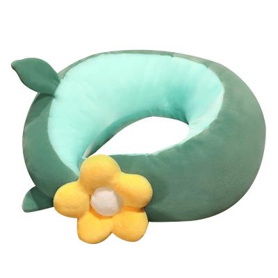 China Anti-bacteria 2022 Function U-shaped Pillows Travel Airplane Train Car Neck Rest Comfortable Sleeping Neck Pillow With Flower for sale