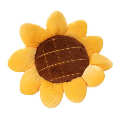 China 40cm/70cm/90cm Anti-static Soft Decoration Cute Sakura Sunflower Daisy Flower Shape Seat Plush Cushion for sale