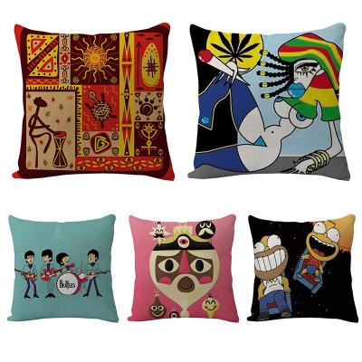 China Anti-Static Decorative Cushion Covers Cartoon Digital Printing Sofa Cushions Pillow Case Car Seat Throw Pillow Case for sale