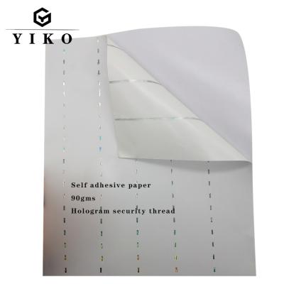 China Brown Waterproof Self Adhesive Wire Security Paper Waterproof Gummed Tape Wrapping Paper Factory Price Customized for sale