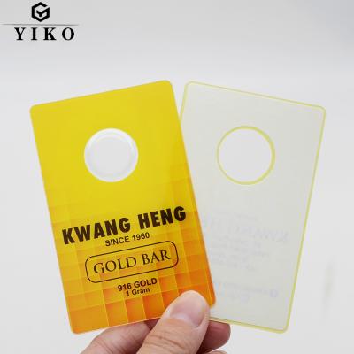 China Bank PVC Packaging Card Wrapping Customization Sleeves Plastic Packaging Telephone Booth With Transparent Window Round for sale