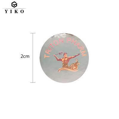 China Original Genuine Anti-Counterfeit Hologram Sticker Security Round Silver Hologram Label for sale