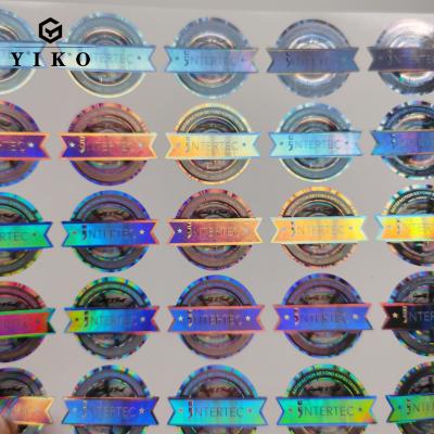 China Holographic Label Anti-Counterfeit Roll 3 D Changeable Colors Lens Hot Stamping Printable Hologram Security for sale