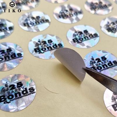 China Teardrop Sticker Bottle Hologram Sticker Customized Hologram Office Supply Anti-Counterfeiting Sticker With Letters for sale