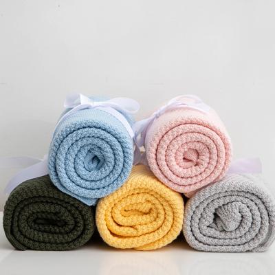 China Low MOQ Custom Breathable Soft Organic 100% Cotton Anti-Pull Baby Receiving Toddler Kids Blankets for sale