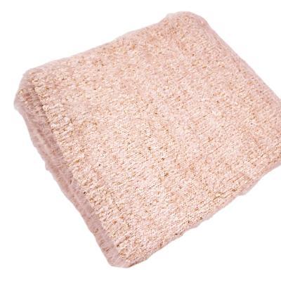 China Cheap Wholesale Home Anti-Pull Textile Thick Bulky Nylon Polyester Knitted Throw Blanket for sale