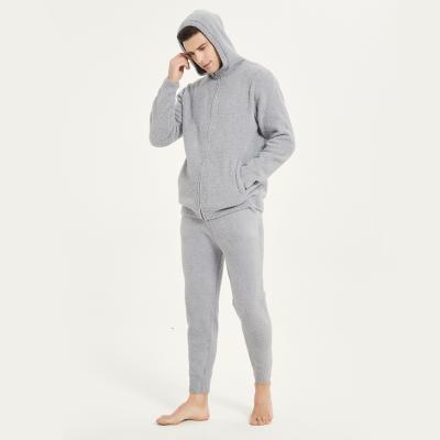 China Cozy Cozy Thick Warm Thermal Classic Knit Pajamas Sets Men Sleep Wear For Indoor Fall Winter Home for sale