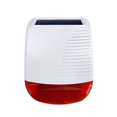 China Solar Powered Siren 195x262x61mm (WxHxT) Wireless Sound Alarm and Solar Powered Alarm Light Multifunctional High Decibel Alarm for sale