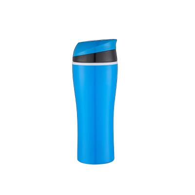 China 450ml Water Outlet Cup Viable Push Type Classic Hot Selling Travel Cup Plastic Automatic Coffee Mug for sale